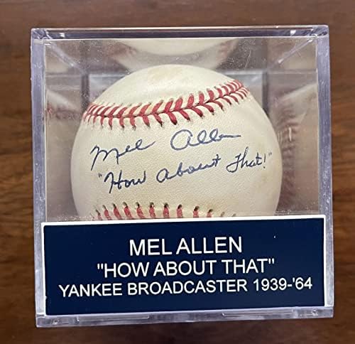 Mel Allen (d. 1996) Aláírt Dedikált 'Hogy' Hivatalos Amerikai Liga (OAL) Baseball - SZÖVETSÉG Teljes LOA