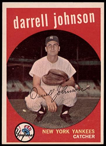 1959 Topps 533 Darrell Johnson a New York Yankees (Baseball Kártya) EX/MT Yankees