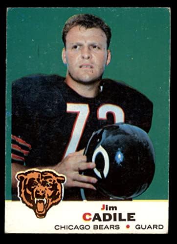 1969 Topps 3 Jim Cadile Chicago Bears (Foci Kártya) VG Medvék San Jose St