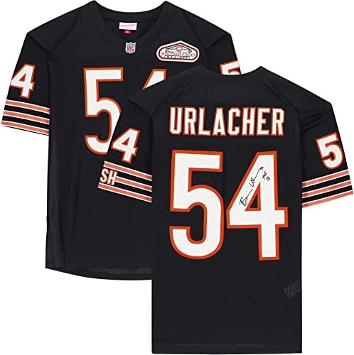 Brian Urlacher Chicago Bears Dedikált Haditengerészet Mitchell & Ness Hiteles Jersey a HOF 2018 Felirat, - Dedikált NFL Mezeket