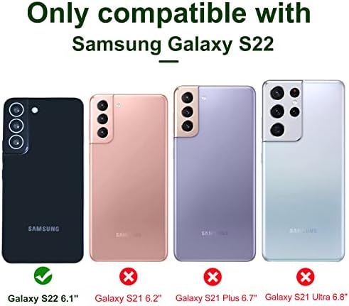 Jijaogara Kompatibilis Samsung Galaxy S22 Tárca Esetben Prémium Bőr Galaxy S22 Folio Flip tok Állvány Kártya Tartóját Slot