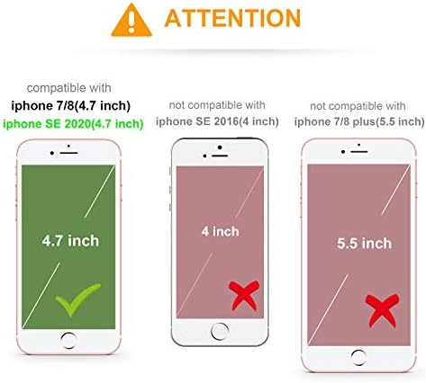 KIHUWEY iPhone SE 2020 iPhone 8 iPhone 7 Tárca Esetben Prémium Bőr Cipzáras Zseb a Hitelkártya Birtokos és Csuklópántot,Kitámasztó