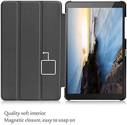 ProCase Galaxy Tab Egy 8.0 2019 T290 T295 Fekete Slim Kemény Héj Esetben Csomag 2 Csomag Edzett Üveg Képernyő Védő