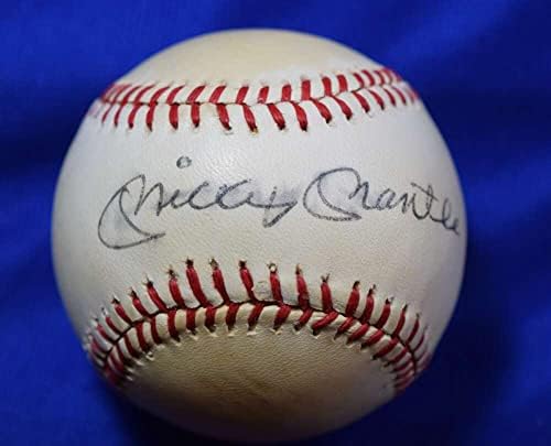 Mickey Mantle PSA DNS Autogramot Lee Mac-Phail Amerikai Liga Aláírt Baseball
