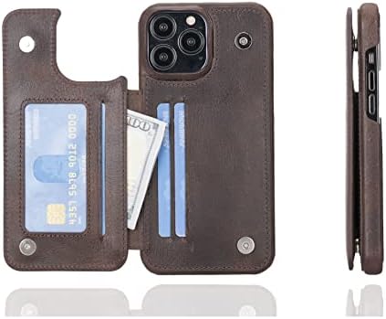 BOULETTA iPhone 13 Pro Max Esetben Tárca a Kártya Birtokosa - az RFID Mágneses Flip Valódi Bőrből készült hátlapot a 3 Card