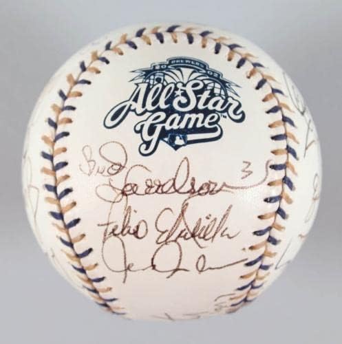 2002 All Star Game Csapat-Dedikált Baseball (17) Roy Cey, Earl Weaver, stb. – COA SZÖVETSÉG - Dedikált Baseball