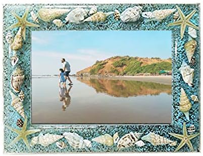 WalcoHome Életét egy Parton! A Trópusi 4x6 Képkeret Témájú tengeri kilátás Tökéletes Hátteret A Nyaralás Emlékei Kézzel Készített