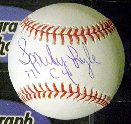 Sparky Lyle dedikált baseball írva 77 Cy (OMLB New York Yankees World Series Bajnoka 1977 Amerikai Liga-Díjas) - Dedikált