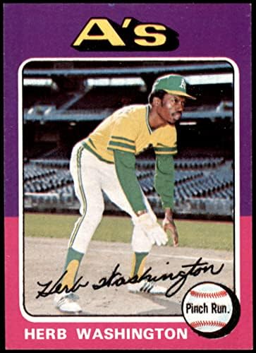 1975 Topps 407 Herb Washington Oakland Athletics (Baseball Kártya) NM/MT Atlétika