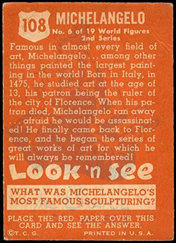 1952 Topps 108 Michelangelo (Kártya) VG