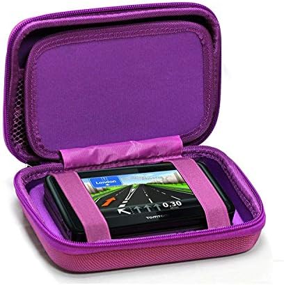Navitech Lila Nehéz GPS hordtáska Kompatibilis: Tomtom Start 52 Lite Autó Gps 5