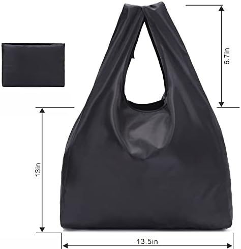 Poocar 10 Csomagolás Újrahasználható Táskák Fekete Mosható Összecsukható Újrafelhasználható Bevásárló Táskák,Környezetbarát