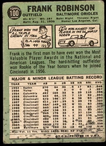 1967 Topps 100 Frank Robinson Baltimore Orioles (Baseball Kártya) FAIR Orioles