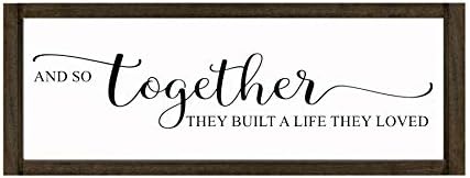LLIGHT Így Együtt Építettek egy Élet Szerették Jel, Rusztikus Parasztház Dekoráció Fa Keretes Tábla Lógott Emléktábla