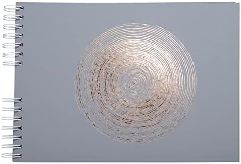 EXACOMPTA - Ref. 16168E Ellipszis spirál album - 150 fotók - 50 fehér oldalak - 32 x 22 cm - szürke műbőr borító rose gold