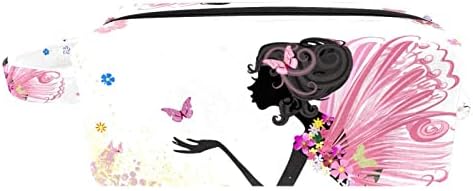 TBOUOBT Kozmetikai Női Táskák, Smink Táska Utazási Tisztálkodási Táska Kiegészítők Szervező, a Lány Pillangó Virág Modern