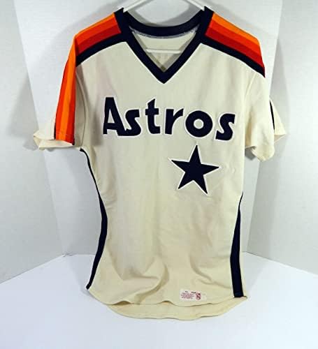 1980-as évek Houston Astros 11 Játék Használt Krém Jersey 42 DP48888 - Játék Használt MLB Mezek