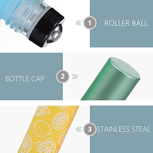 ALREMO XINGHUANG - 6db illóolaj Roller Üveg Megvastagodott Üveg Roll Adagoló Üres Újratölthető Tartály Parfüm Krém Szérum