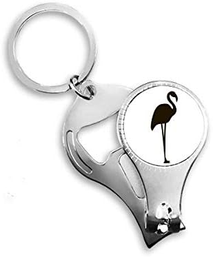 Fekete Flamingo Aranyos Állat Ábrázolása Köröm Zimankó Gyűrű Kulcstartó Sörnyitó Clipper