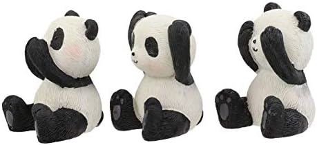Ebros Szeszélyes Látni, Hallani, Beszélni, Nem Gonosz Óriás Panda 3 Díszítő Figurák 2 Magas Miniatűr Kínai Panda Vadállat