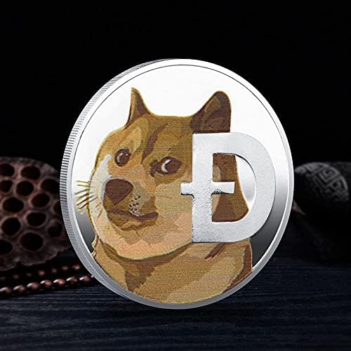 1 óz Ezüst Bevonatú Dogecoin Ida Fizetőeszköz Emlékérme Dogecoin 2021 Limitált szériás Gyűjthető Érme védőtok