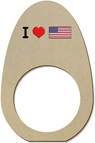 5 x 'Szeretem Amerikát' Fa Szalvéta Gyűrű/Jogosultjai (NR00051681)