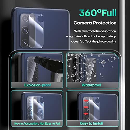 HATOSHI 2 Csomag Üveg képernyővédő fólia Samsung Galaxy S20 FE 5G, 2 Csomag Kamera Lencséjét Védő, HD Edzett Üveg Egyszerű