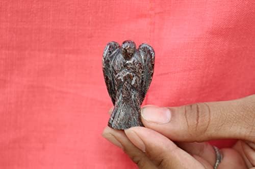 Jet Gyógyító Kristály, Drágakő, Faragott Garnet Zsebében Kristály Őrző Angyal Figurák 2 inch Imádkozni Angyal (Gránát)