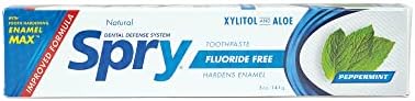 Fürge Xilit Fogkrém Fluorid-Mentes, Természetes Borsmenta, Anti-Lepedéket, Fogkövet Vezérlés, 5 oz (2 Csomag)