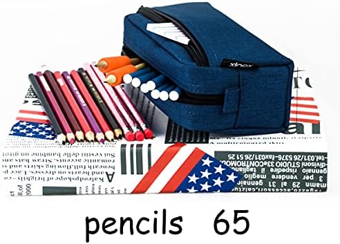 Ceruza Tok Nagy Kapacitás tolltartó tolltartó Smink Cipzár Táska Írószer Tárolására Szervező a Tanuló Főiskolai Középső Magas