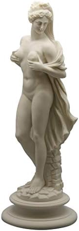 Általános Meztelen, Pucér Nő Női Erotikus Művészet görög Szobor Szobor öntött Márvány 15.16 cm, Fehér