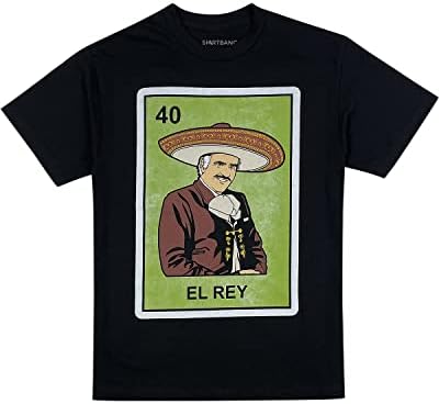 ShirtBANC El Rey De Mexico Férfi Ing Legenda Mexikói Énekes-Kártya Tee