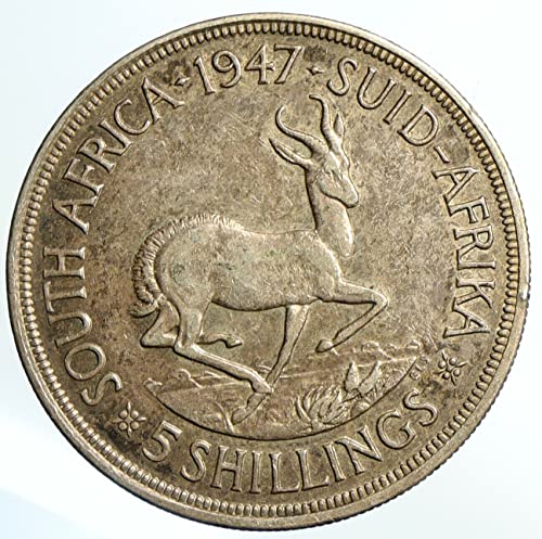 1947 ZA 1947-BEN DÉL-AFRIKA George VI GAZELLA, Őz AR 5 S 5 Shilling Jó Hitelesített