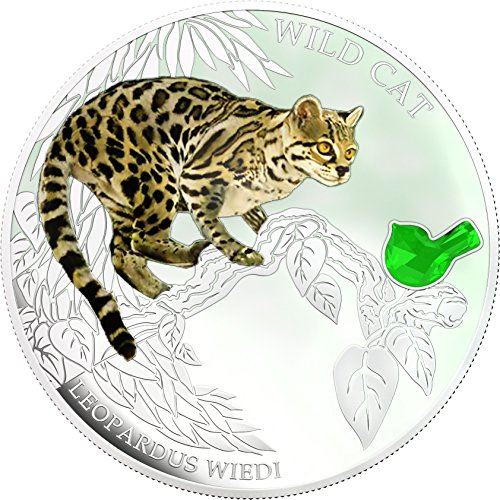 2013 Fidzsi - Kutya, Macska - Release 2 - vadmacska - Leopardus Wiedi - 1oz - Ezüst Érme - $2 Uncirculated