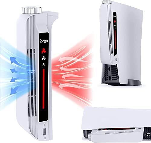 Linkstyle Korszerűsített PS5 hűtőventilátor, a PS5 Tartozékok 3 Szinten Állítható Ventilátor, LED Kijelző, valamint Vezérlő