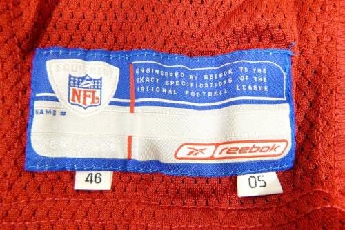2005-ben a San Francisco 49ers 86-os Játék Használt Piros Mez 60 Évszakok Javítás 46 DP32817 - Aláíratlan NFL Játék Használt