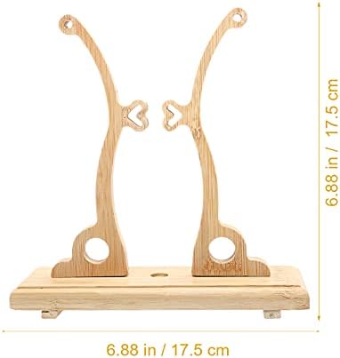 Cabilock Összecsukható Legyező Fából készült Legyező Jogosult Kör Rajongó Display Állvány Állvány Asztal Hagyományos Kínai