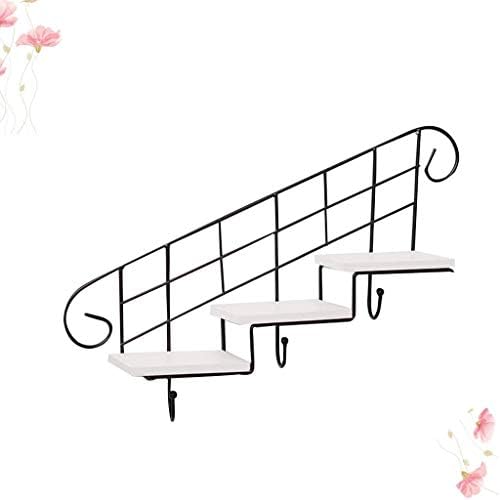 JYDQM Modern Multi Funkciós Kovácsoltvas Fali Állvány Nélkül Lyukasztó Lépcsőn Falra Virág Állvány Hálószoba, Nappali Rack