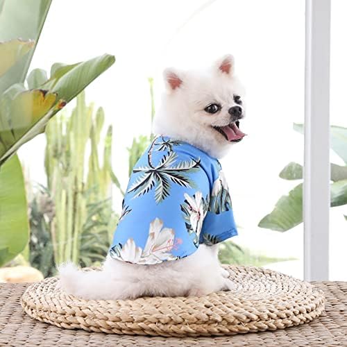 Kutya Pulóver Nagytestű Kutyáknak Pet-Pack Nyári póló Virágos Póló Hawaii Nyomtatott Pet póló Lélegző Strand Kölyök Póló,