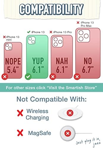 Smartish iPhone 13 Tárca Esetben - Pénztárca Vadász Vol. 2 [Slim + Védő] Hitelkártya tartó Állvány - szmoking