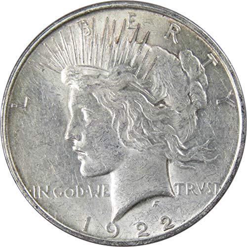 1922 D Béke Dollár AU Arról, Uncirculated 90% Ezüst $1 amerikai Érme Gyűjthető