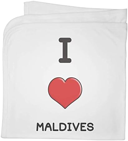 Azeeda 'Szeretem a Maldív-szigetek Pamut Bébi Takaró / Kendő (BY00025416)
