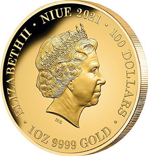2021 DE Halálosan Veszélyes PowerCoin Rája Ausztrália 1 Oz Arany Érme 100$ Niue 2021 Bizonyíték