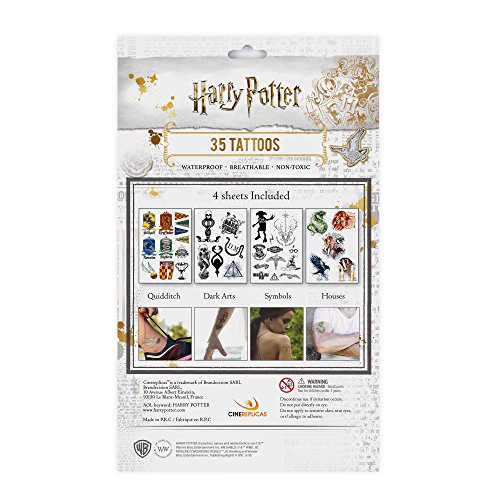 Cinereplicas Harry Potter - Ideiglenes Tetoválás (35 tetoválás) - Hatósági Engedély