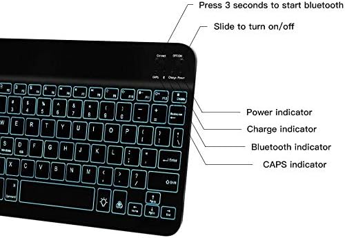 BoxWave Billentyűzet Kompatibilis BLU M7L (Billentyűzet BoxWave) - SlimKeys Bluetooth Billentyűzet - Háttérvilágítással rendelkező,