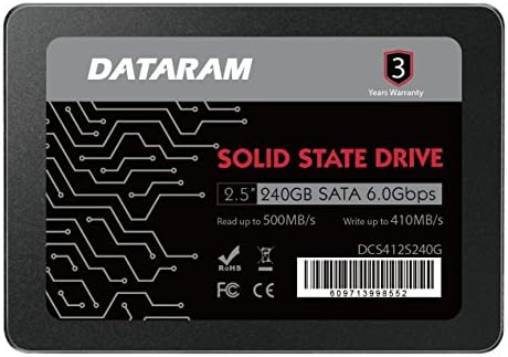 Dataram 240GB 2,5 SSD Meghajtó szilárdtestalapú Meghajtó Kompatibilis MSI B350 Tomahawk Plusz
