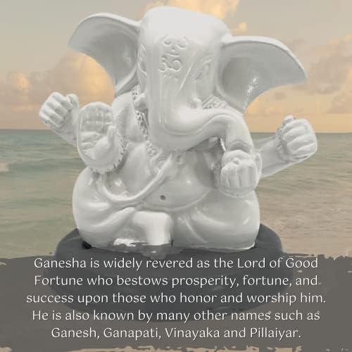 Bellaa Mini Ganesha Szobor Hindu Isten Úr Ganapatit Idol Áldás Ganesh Indiai Buddha Elefánt Ajándék Sok Sikert Sikerre Márvány