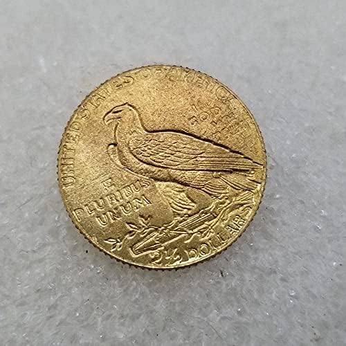 Antik Kézműves Amerikai 1912 5 Arany Érme Indiai Érme Ezüst Dollár Külkereskedelmi Gyűjtemény