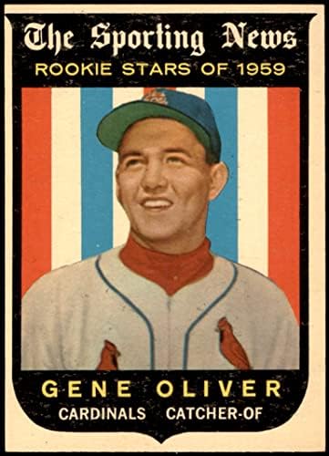 1959 Topps 135 Gén Oliver St. Louis Cardinals (Baseball Kártya) EX/MT Bíborosok
