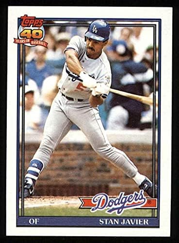 1991 Topps 61 Stan Javier Los Angeles Dodgers (Baseball Kártya) NM/MT Dodgers